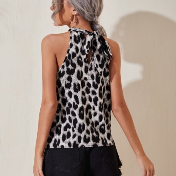 Boho leopard Print Halter Tank Top - Picture 6 of 10